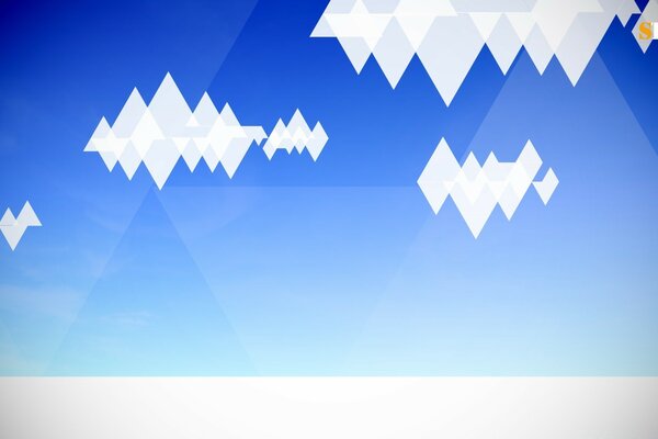 Abstract sky with triangles