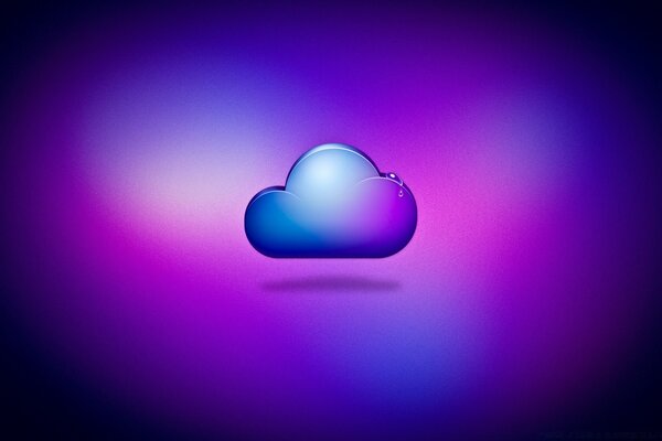 Abstraction of a cloud on a lilac background