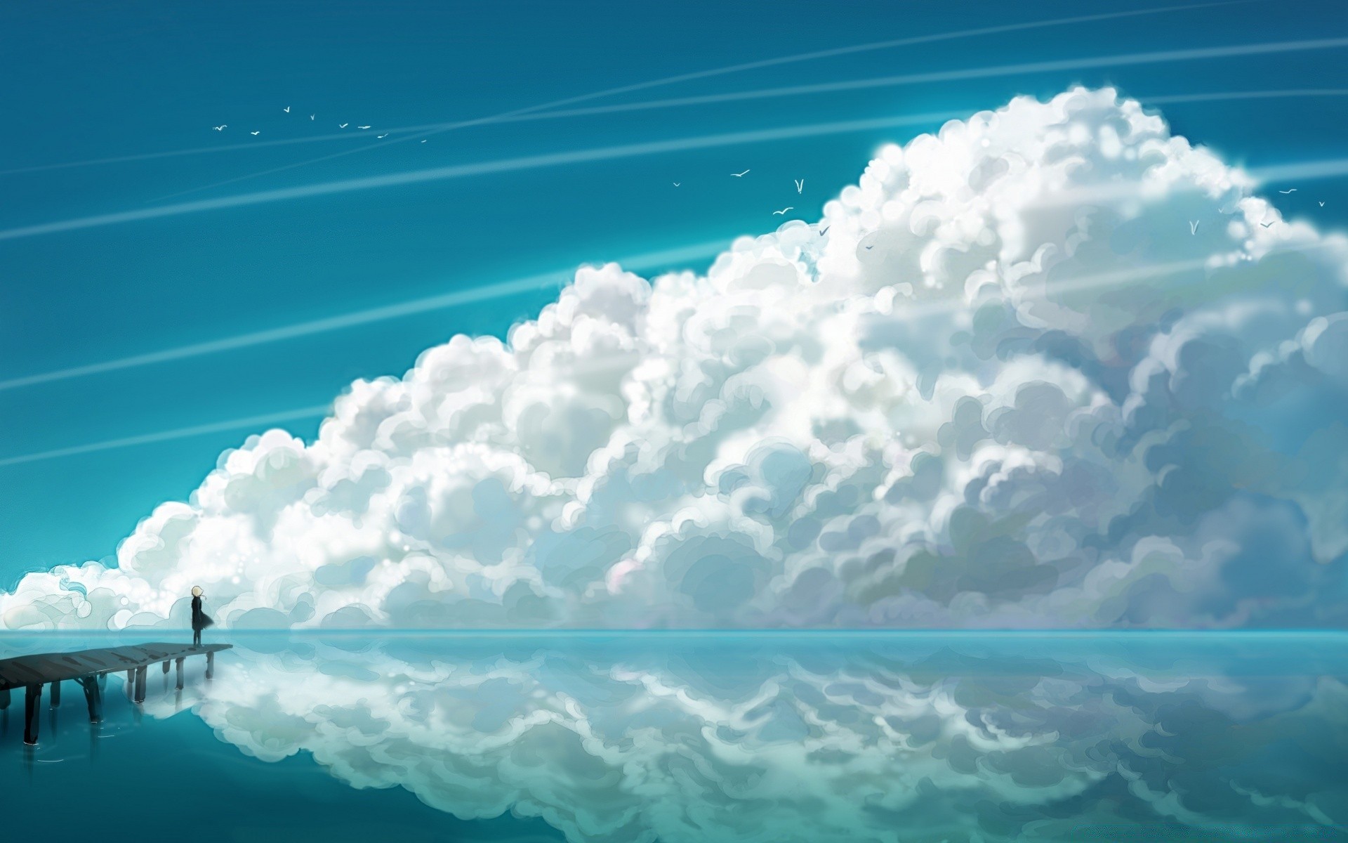 anime sky landscape ocean desktop sea nature light water scenic cloud weather travel daylight outdoors summer environment fair weather seascape