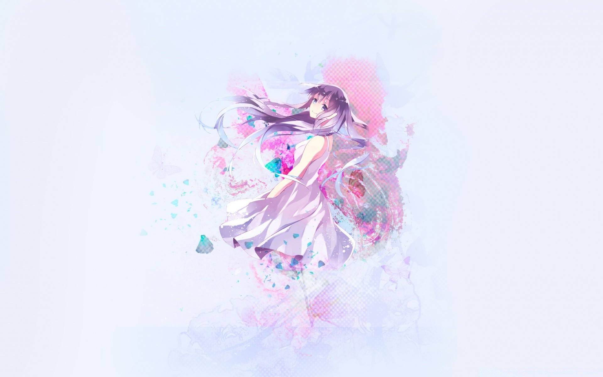 anime motion desktop art abstract design color decoration beautiful shape pattern illustration pastel portrait graphic girl