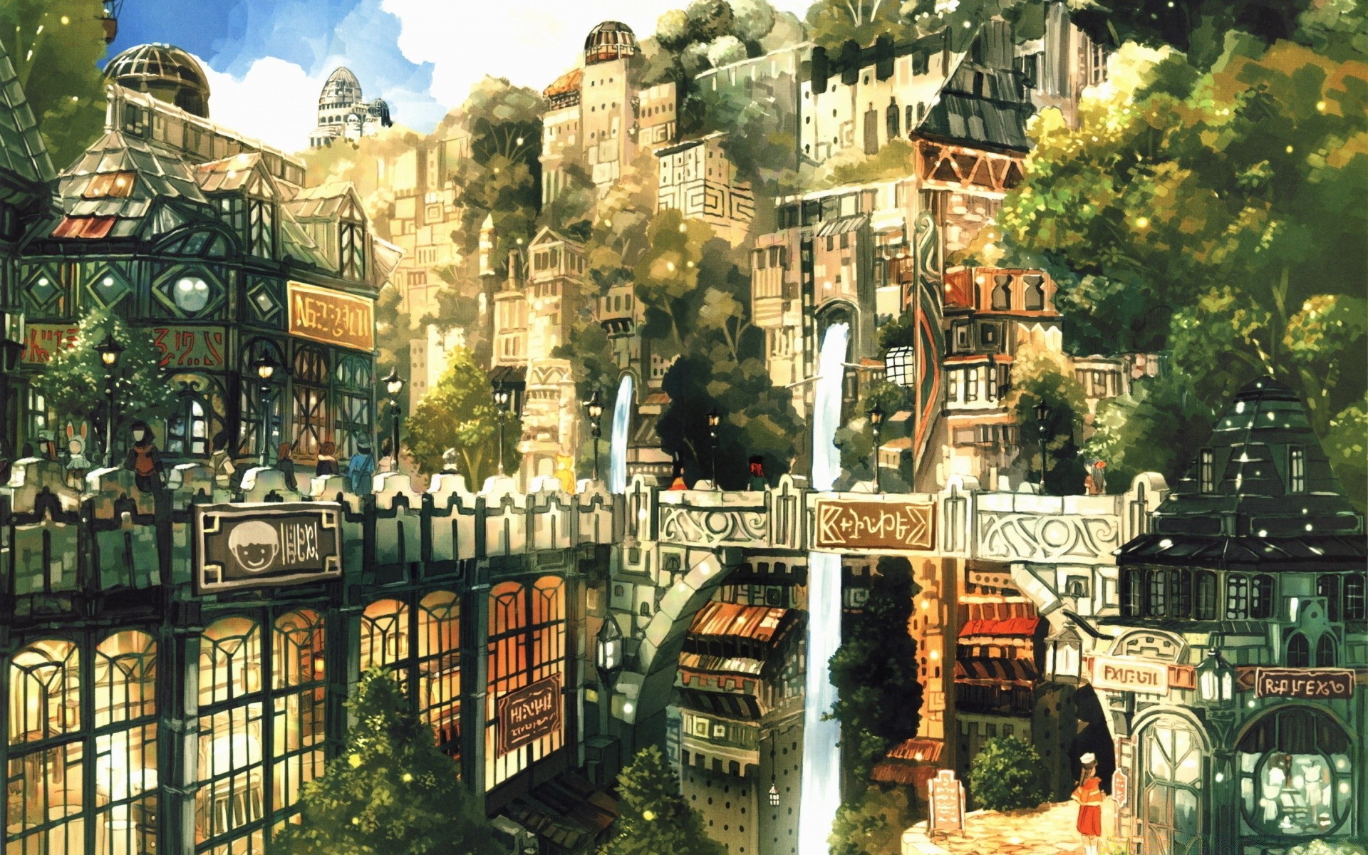 Картинка аниме город