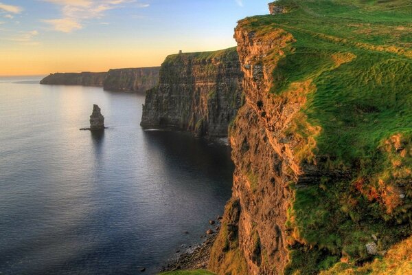 High cliff above the sea