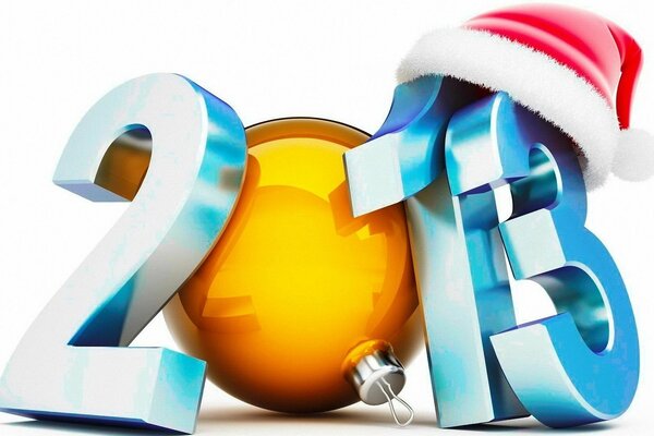 Symbol of the 2013 new year on a white background