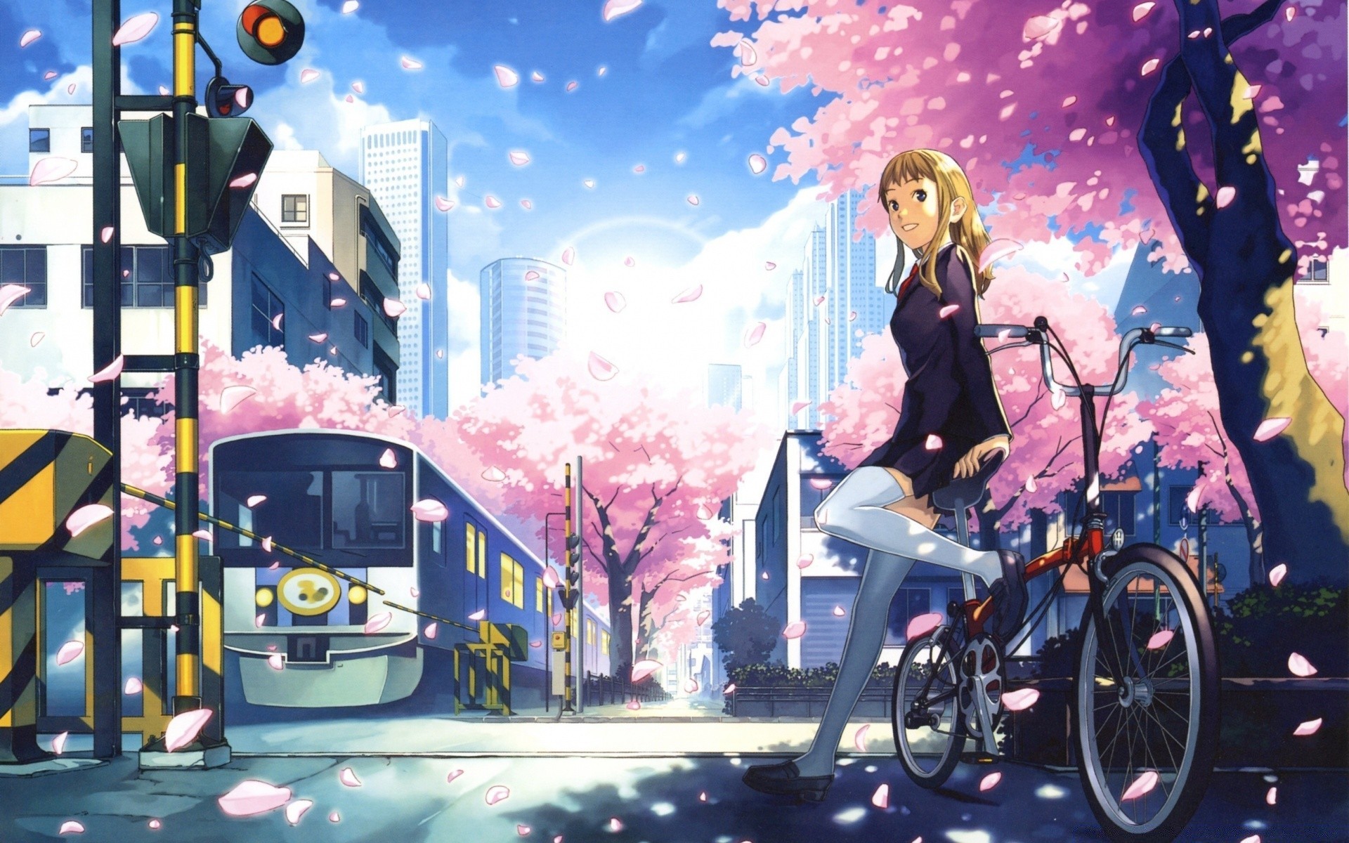 anime street city outdoors road travel