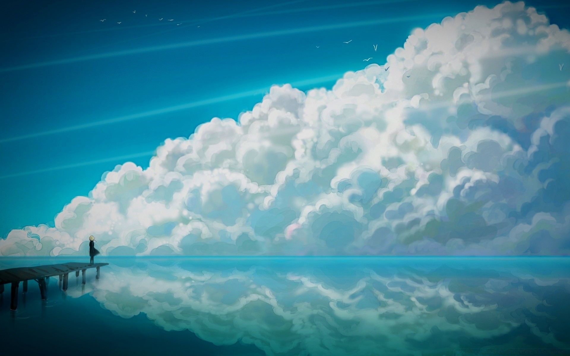 anime ocean sea landscape water sky scenic travel desktop light weather nature cloud daylight seascape fair weather environment outdoors seashore