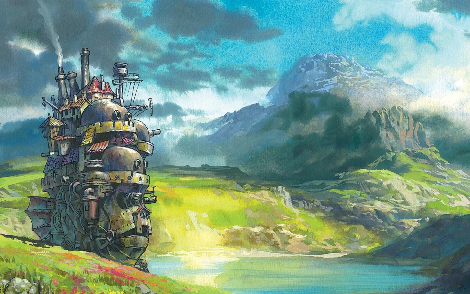 anime paisagem água viagens montanhas ao ar livre