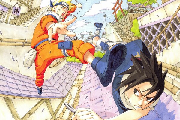 Anime graffiti volant dans différentes directions de l adolescence