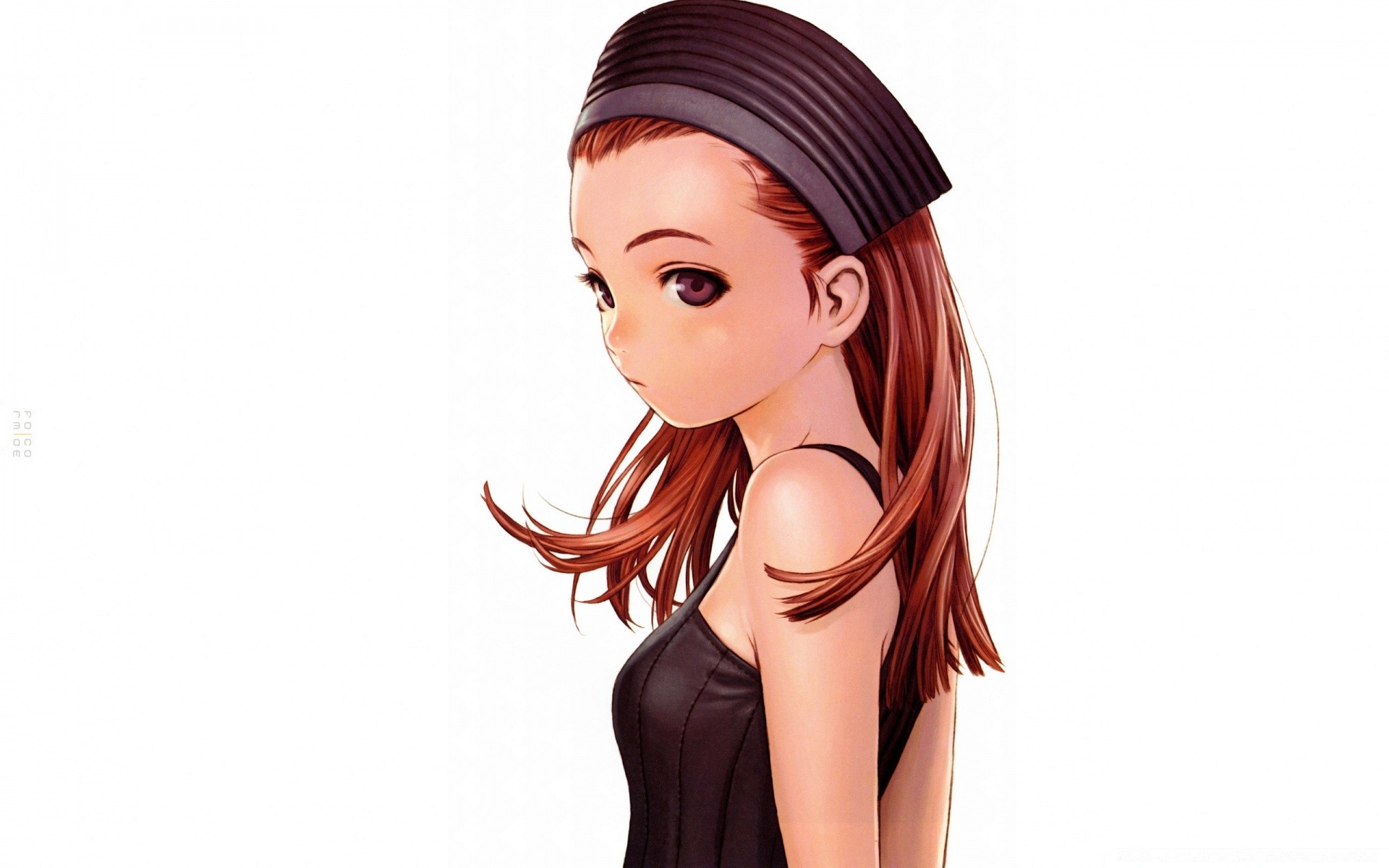 anime mulher moda glamour sexy jovem bonita menina fofa cabelo elegante bela estilo couro modelo isolado retrato