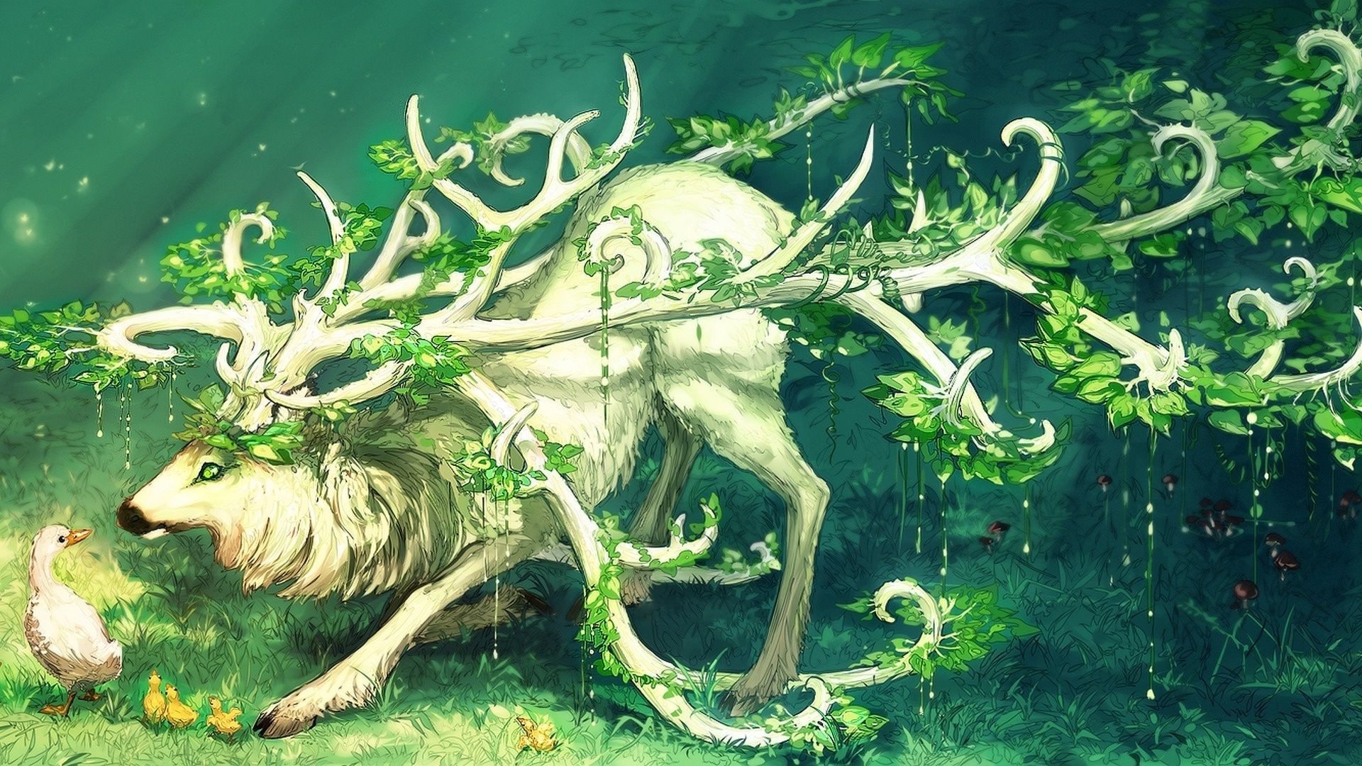 magical animals nature illustration art