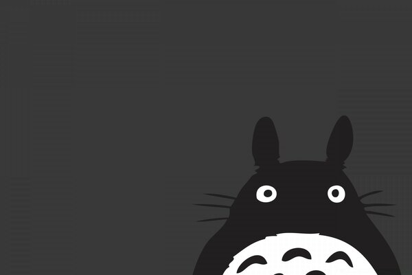 Cartoon cat from anime on a gray background