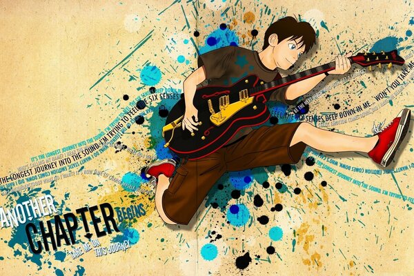 Anime y música. El chico con la guitarra