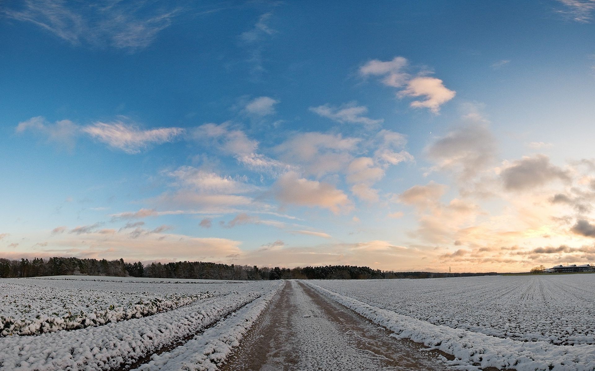 winter road sky landscape outdoors nature travel perspective guidance dawn fair weather weather sun