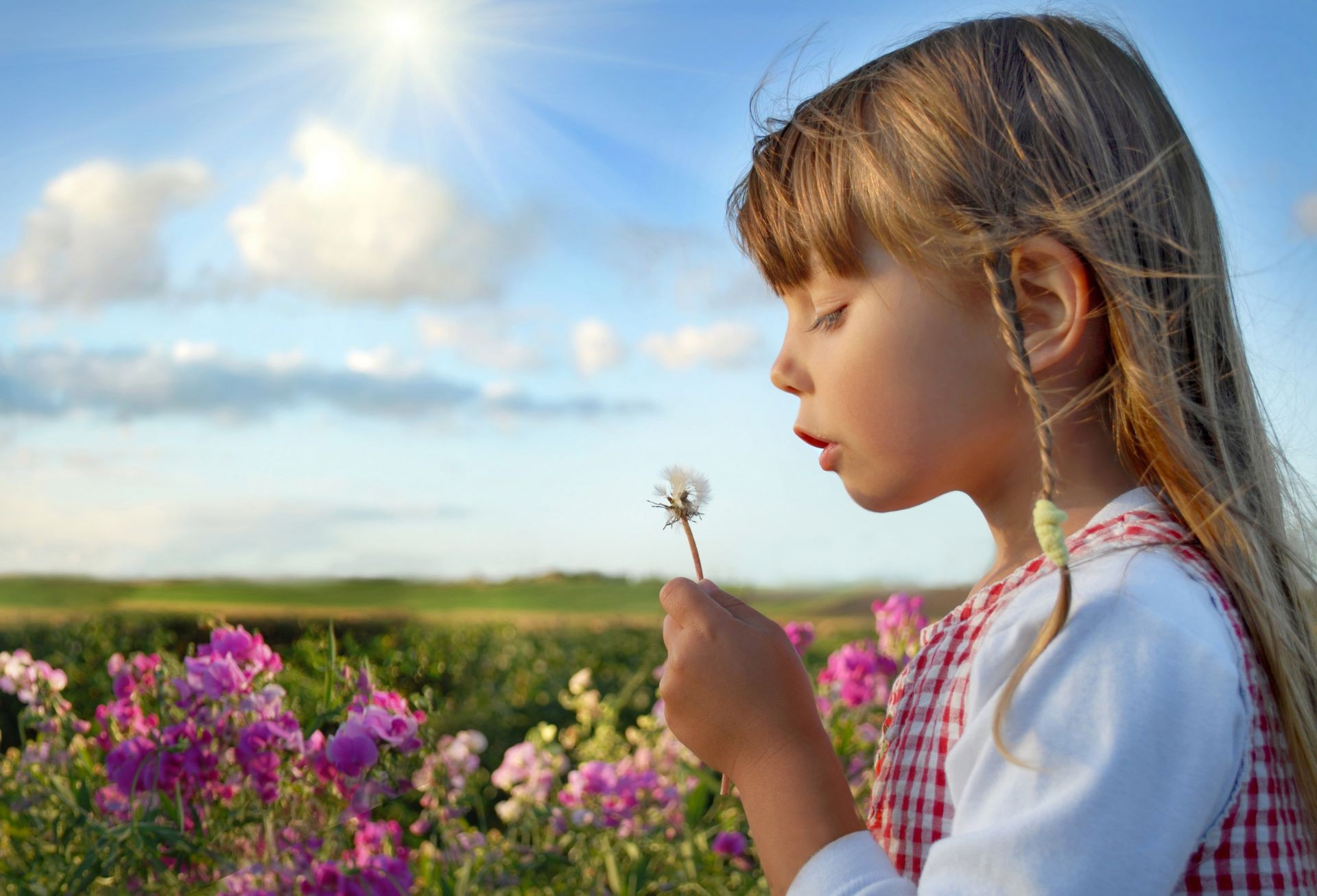 kinder im freien im freien natur sommer kind gras gutes wetter himmel mädchen heuhaufen erholung feld vergnügen blume sonne