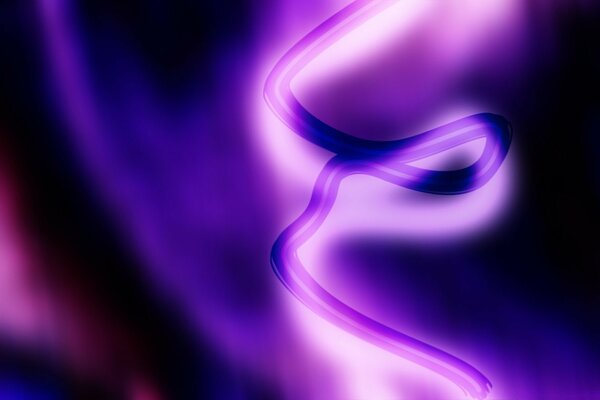 Abstract purple background with a writhing snake line