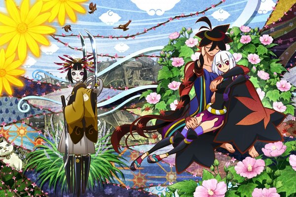 Characters of the anime series Katanagatari