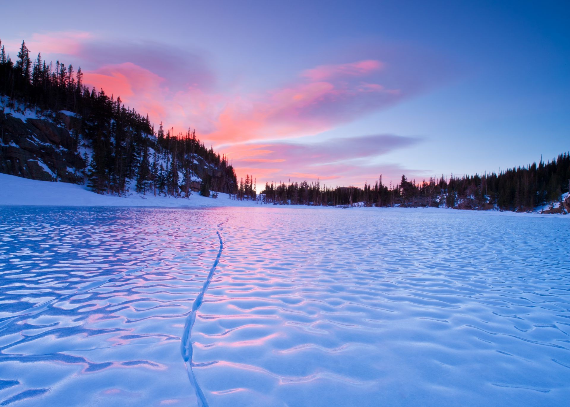 rivers ponds and streams snow landscape winter lake water scenic nature tree dawn reflection sky outdoors cold fair weather