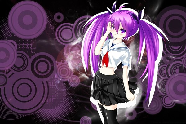 Grafica anime: ragazze in uniforme