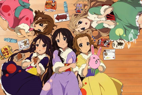 K-on anime. Todas las chicas