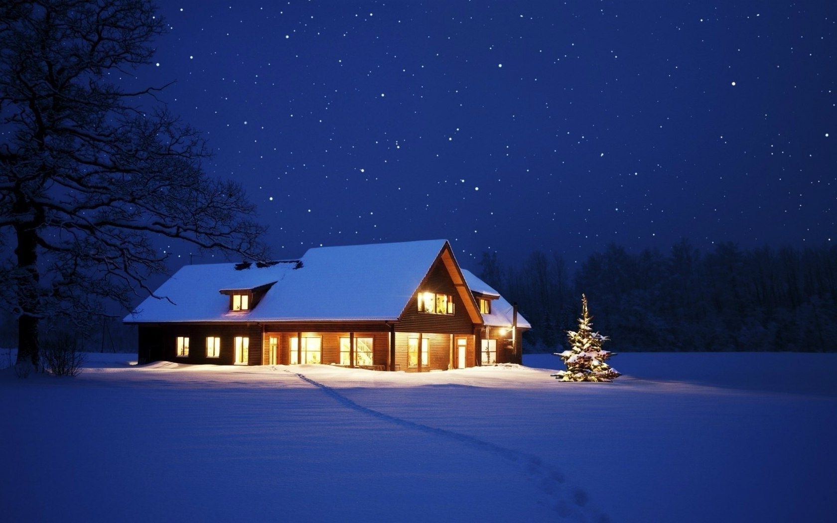 ano novo neve inverno lua casa bungalow casa árvore natal frio céu gelado gelo ao ar livre luz cabana luz do dia madeira à noite casa