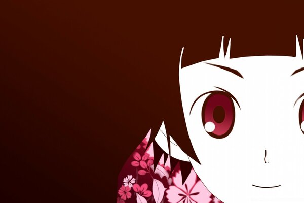 Visage minimaliste d une fille de l anime