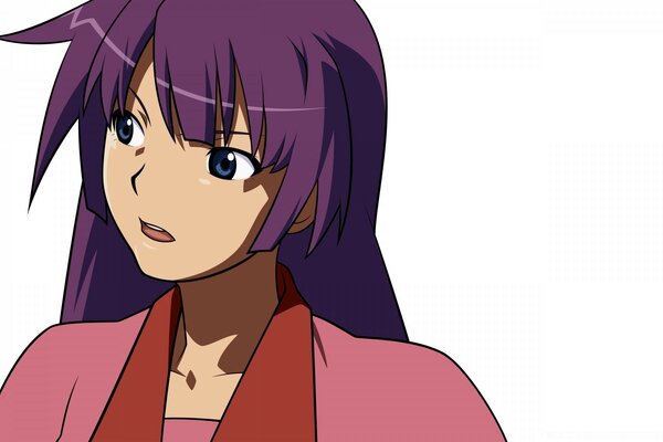 La chica con el pelo morado. Anime. Figura