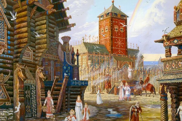 Fantasy illustration of ancient Russia