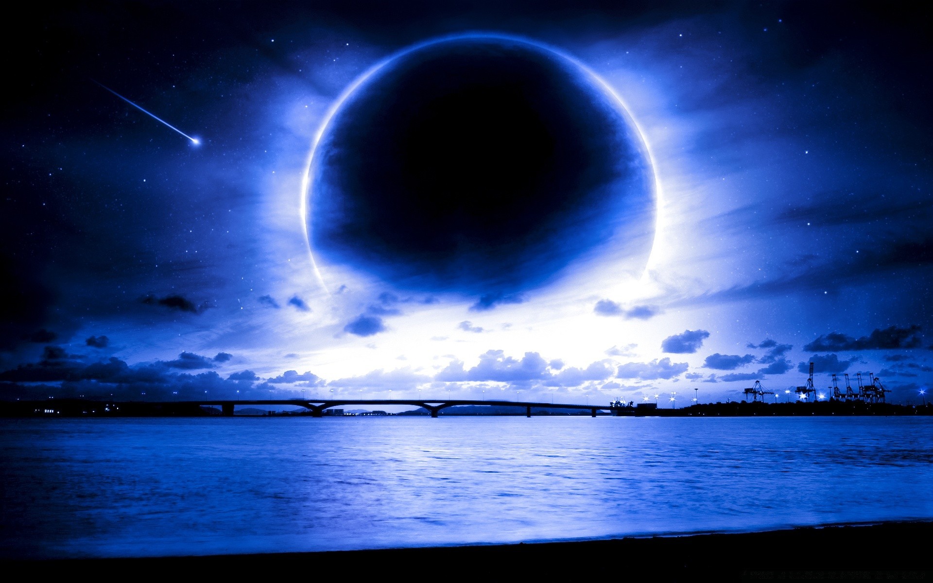 creativo luna sole mare cielo oceano astronomia scuro spazio alba acqua luce tramonto sera natura pianeta orizzonte crepuscolo riflessione desktop