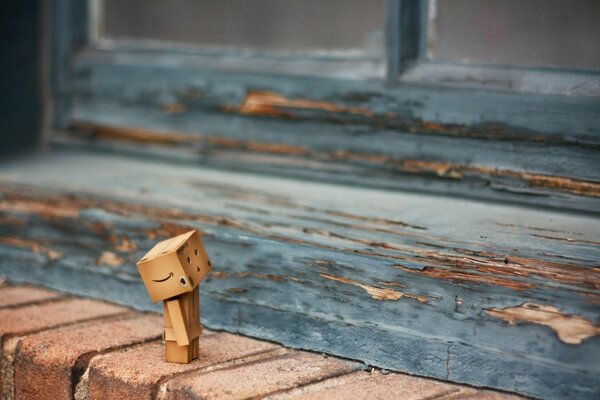 Frame wood old window