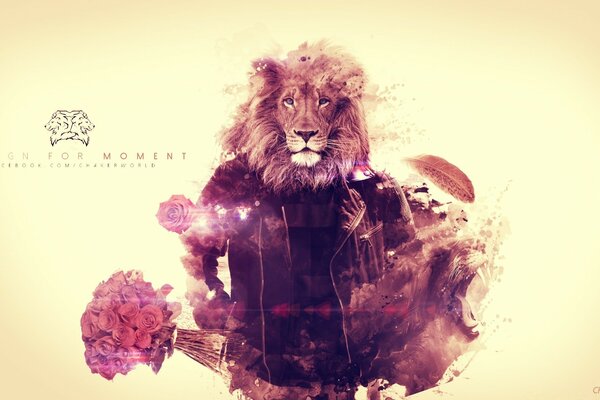 Creative image of the King of beasts