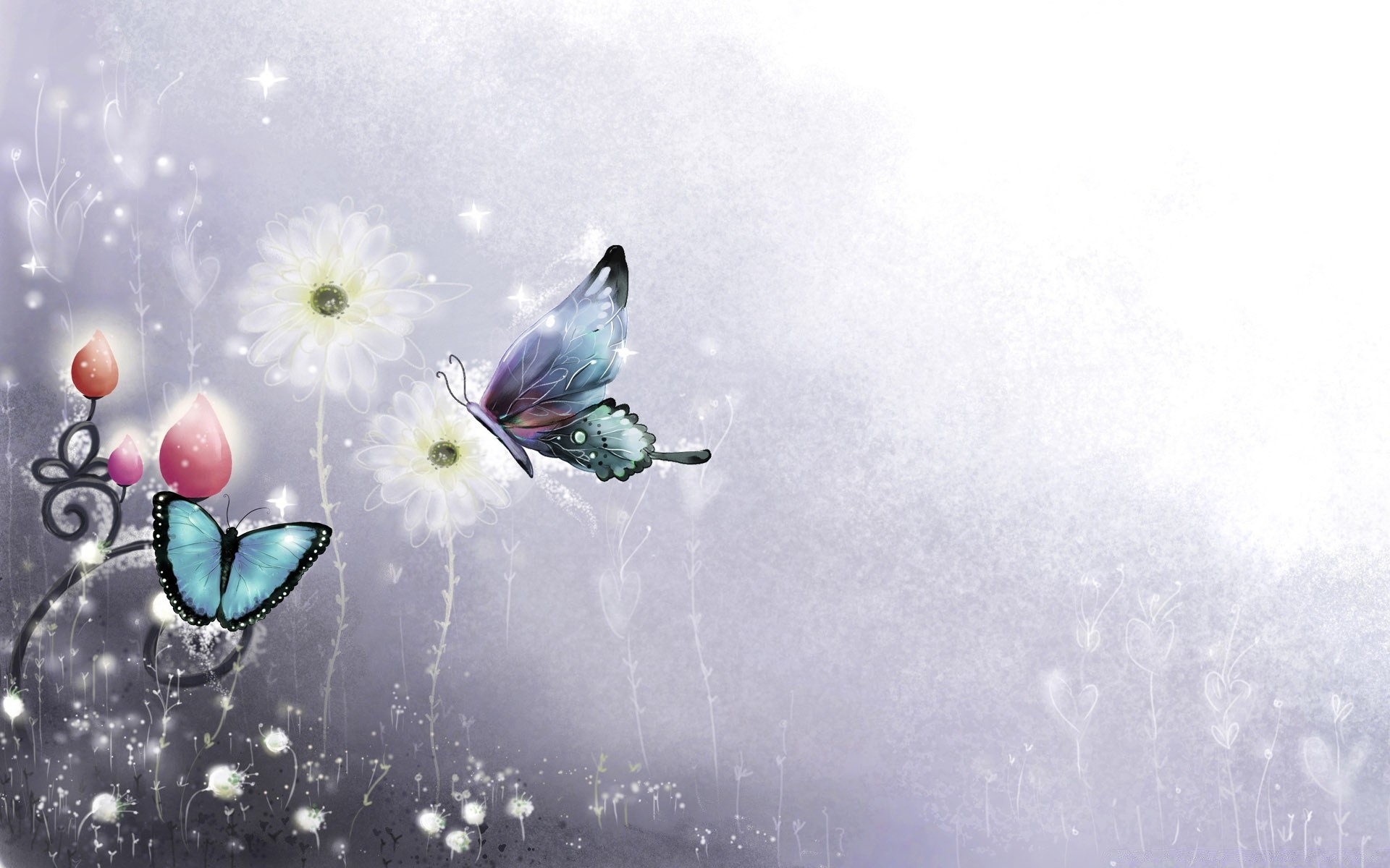 drawings sky nature desktop outdoors color butterfly summer