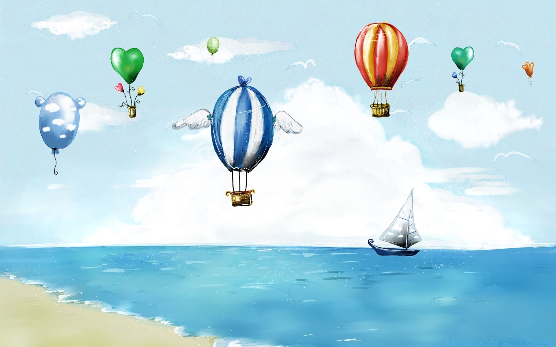 drawings balloon sky air travel hot-air balloon swimming vacation fly flight adventure summer fun airship outdoors leisure recreation