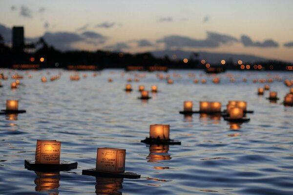 The night waterproof lanterns swam