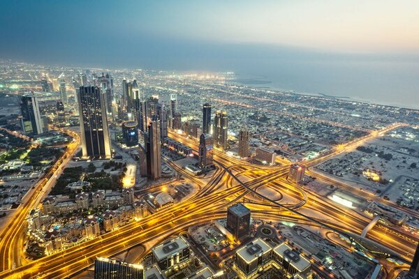 Gratte-ciel ville Skyline trafic