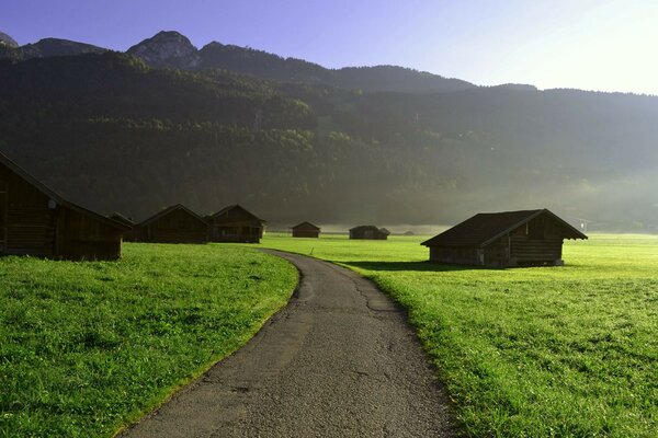 高山草甸当地居民的小屋