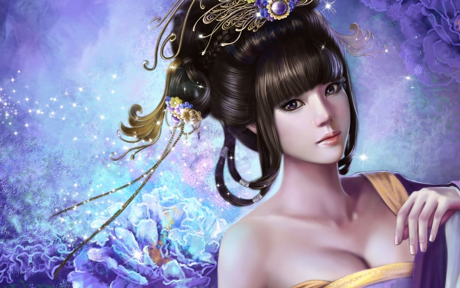 fantasy woman fashion beautiful portrait fairy glamour girl magic model art jewelry luxury