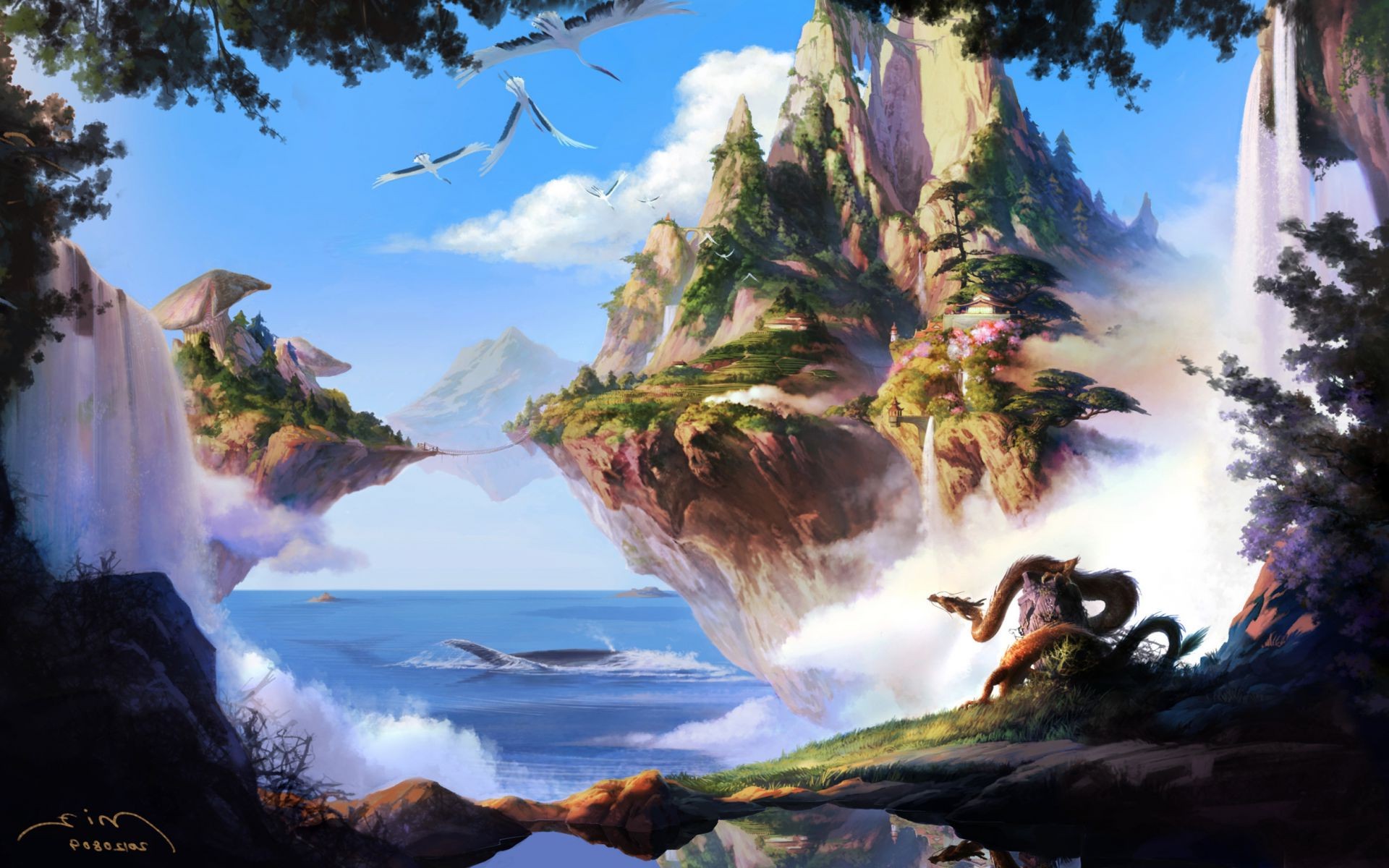 драконы воды дерево на открытом воздухе путешествия пейзаж природа горы небо рок живописный древесины