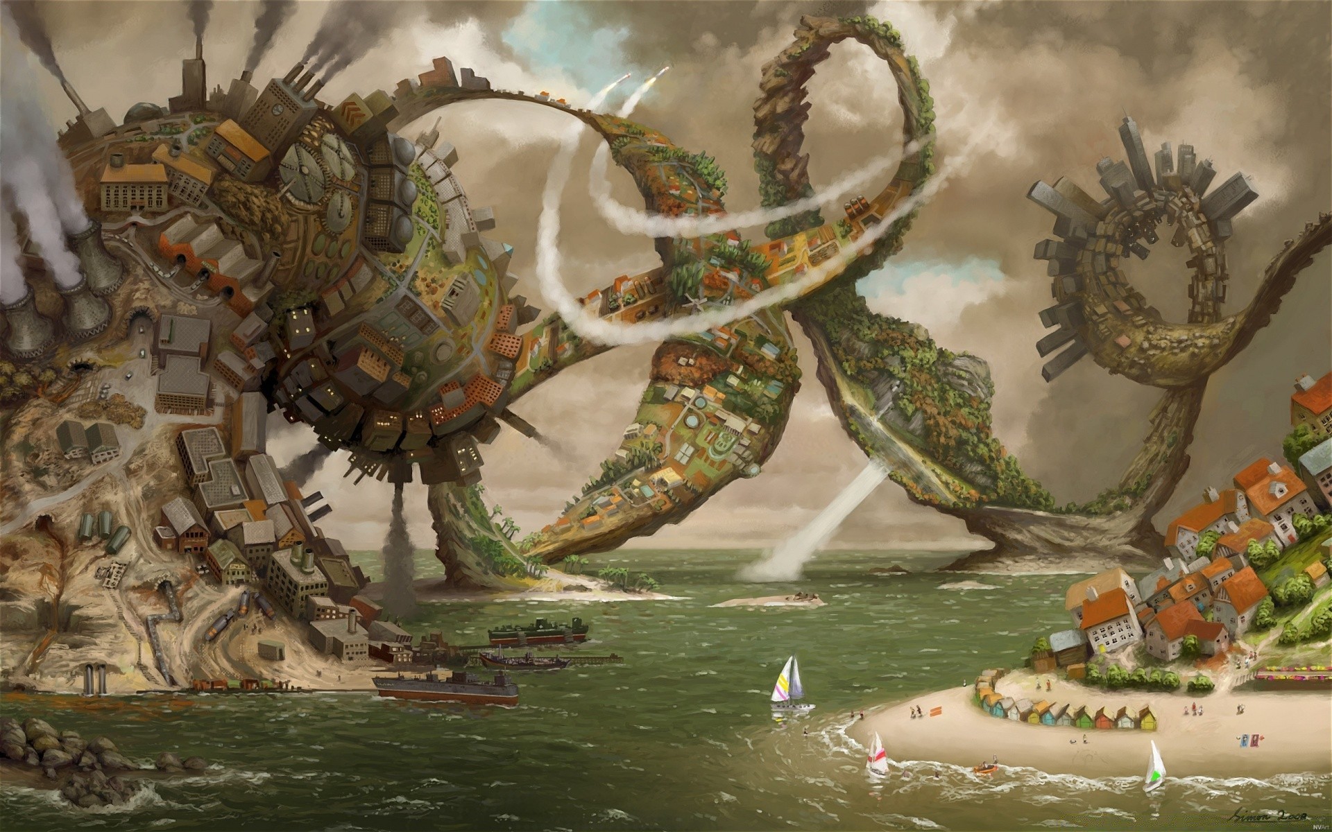 fantasy art illustration water