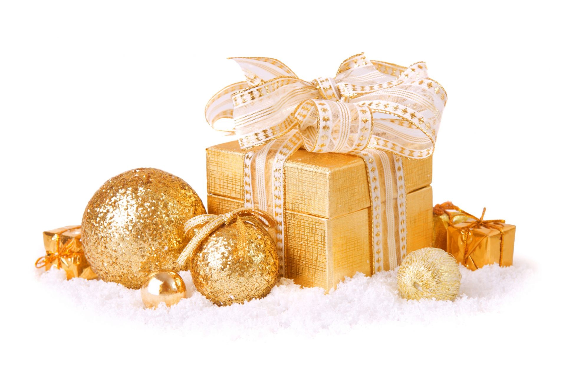 neujahr weihnachten bogen faden gold urlaub box dekoration winter geschenk glänzt traditionelle verzierte überraschung isoliert desktop