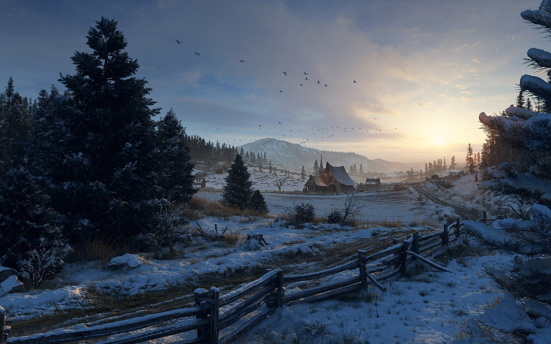 fantasie schnee winter kälte eis landschaft frost baum gefroren holz berge im freien wetter natur dämmerung evergreen wasser himmel landschaftlich nadelbaum