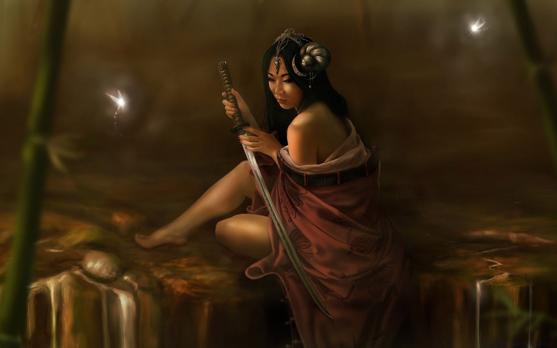 fantasy femme adulte unique portrait fille flou lumière religion musique