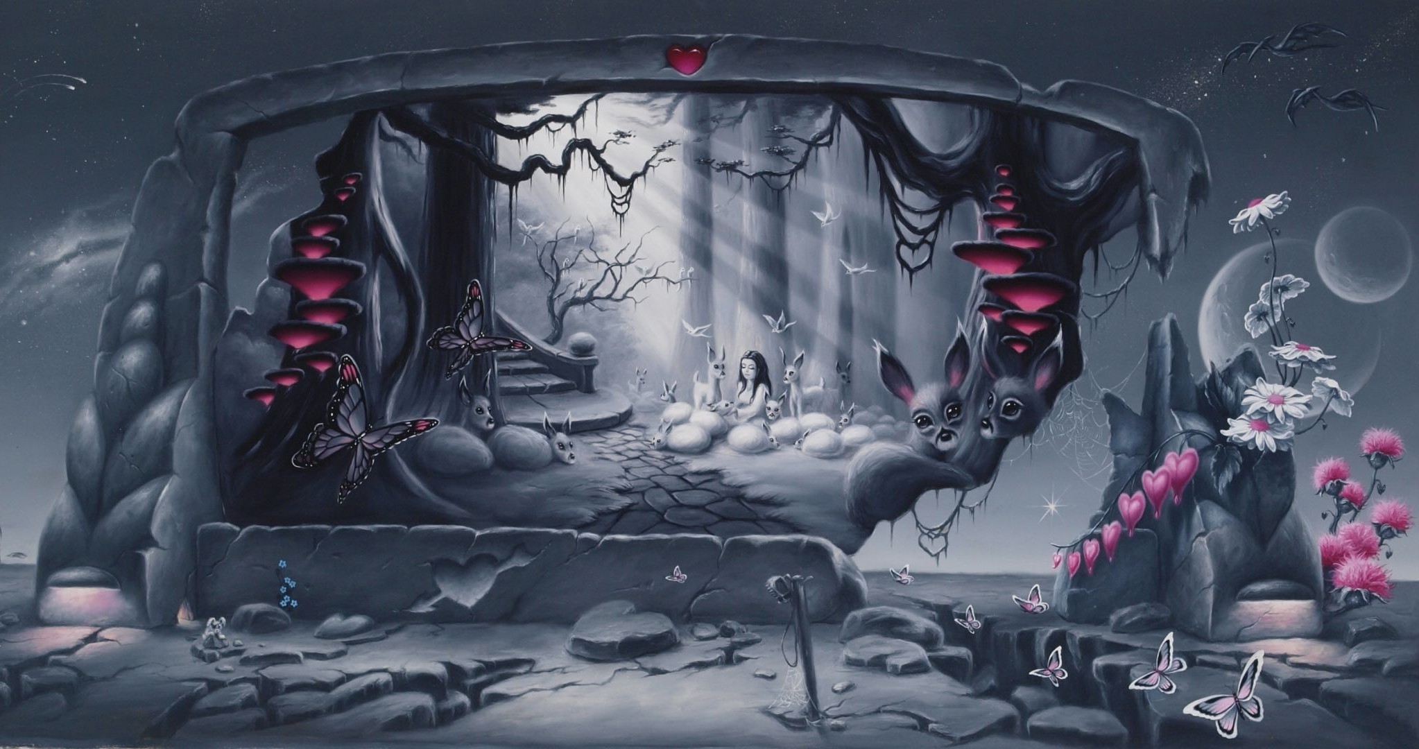 граффити хэллоуин иллюстрация ужас