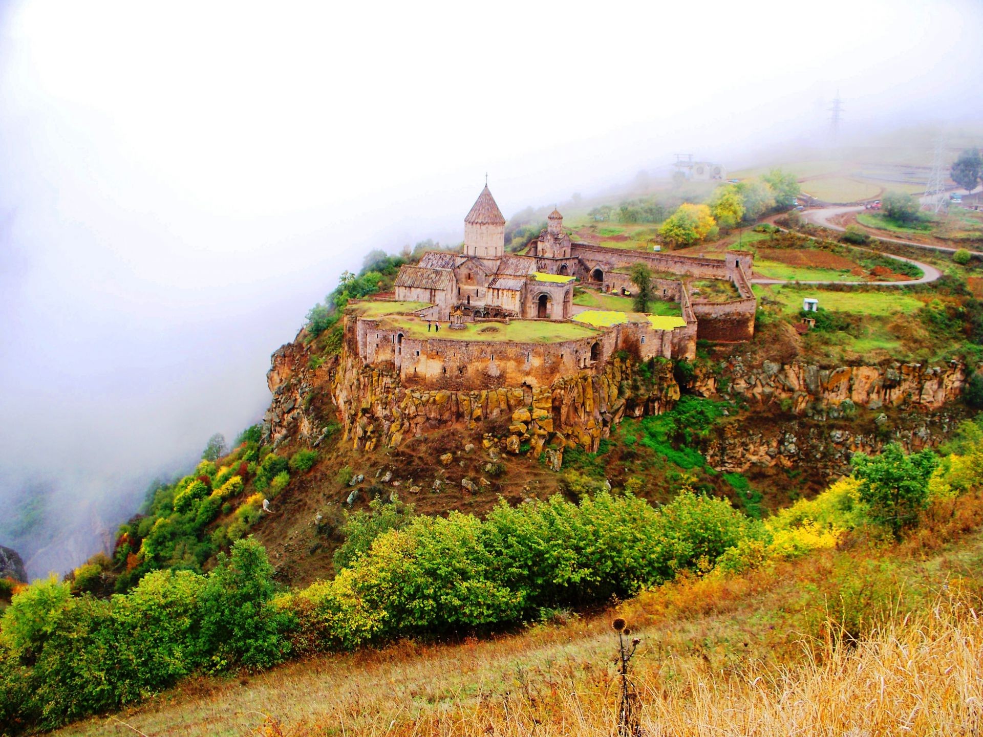 the church travel architecture sky nature old hill outdoors ancient building landscape tourism traditional house summer culture castle