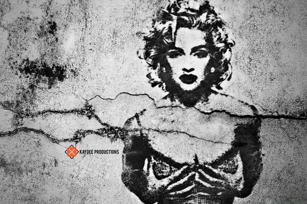 Graffiti der Schauspielerin Merlyn Monroe