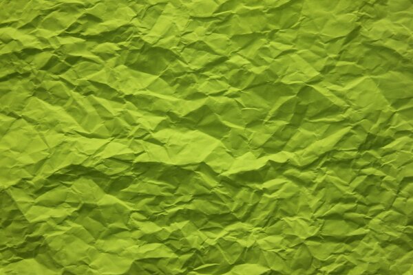 Texture froissée verte sur papier