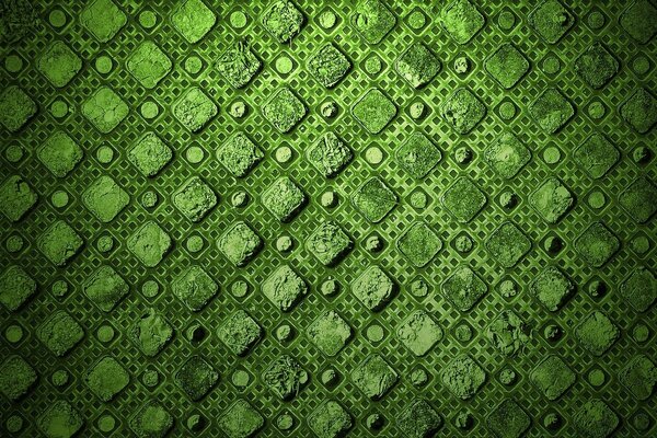 Emerald shining pattern in squares