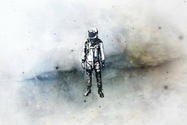 Astronaute dans le style grunge