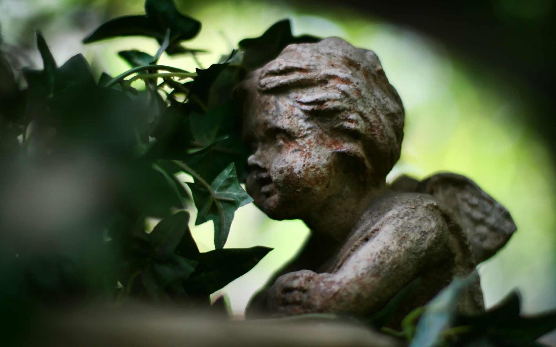 skulpturen statue blatt baum eine kunst garten natur religion