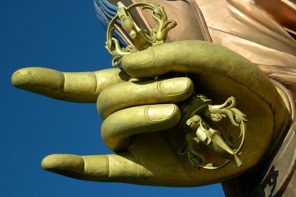 Sculpture religious statue hand