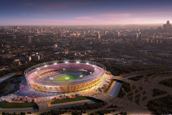 Gran estadio de fútbol