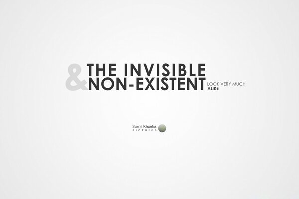 Inscripción en Inglés sobre la invisibilidad